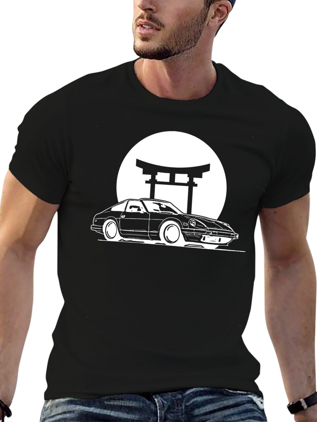 Classic Car Graphic Tee - Retro Japanese Style Shirt