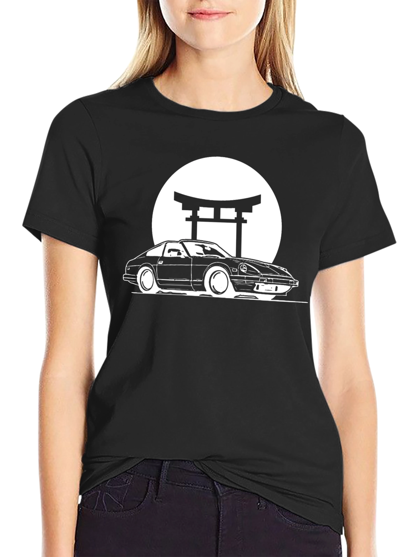 Classic Car Graphic Tee - Retro Japanese Style Shirt