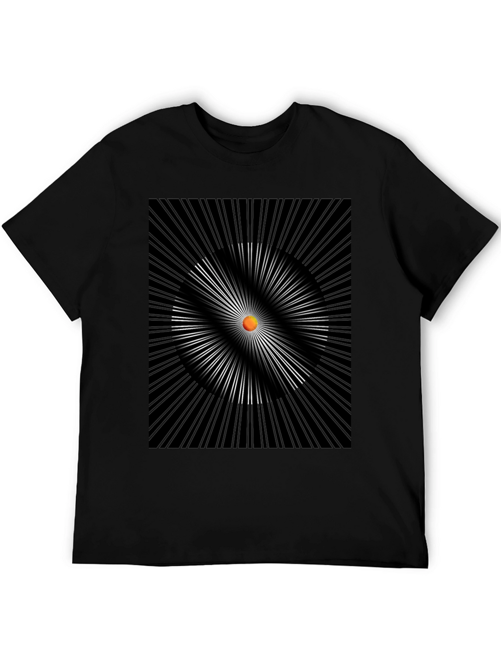 Abstract Circle Graphic Black T-Shirt