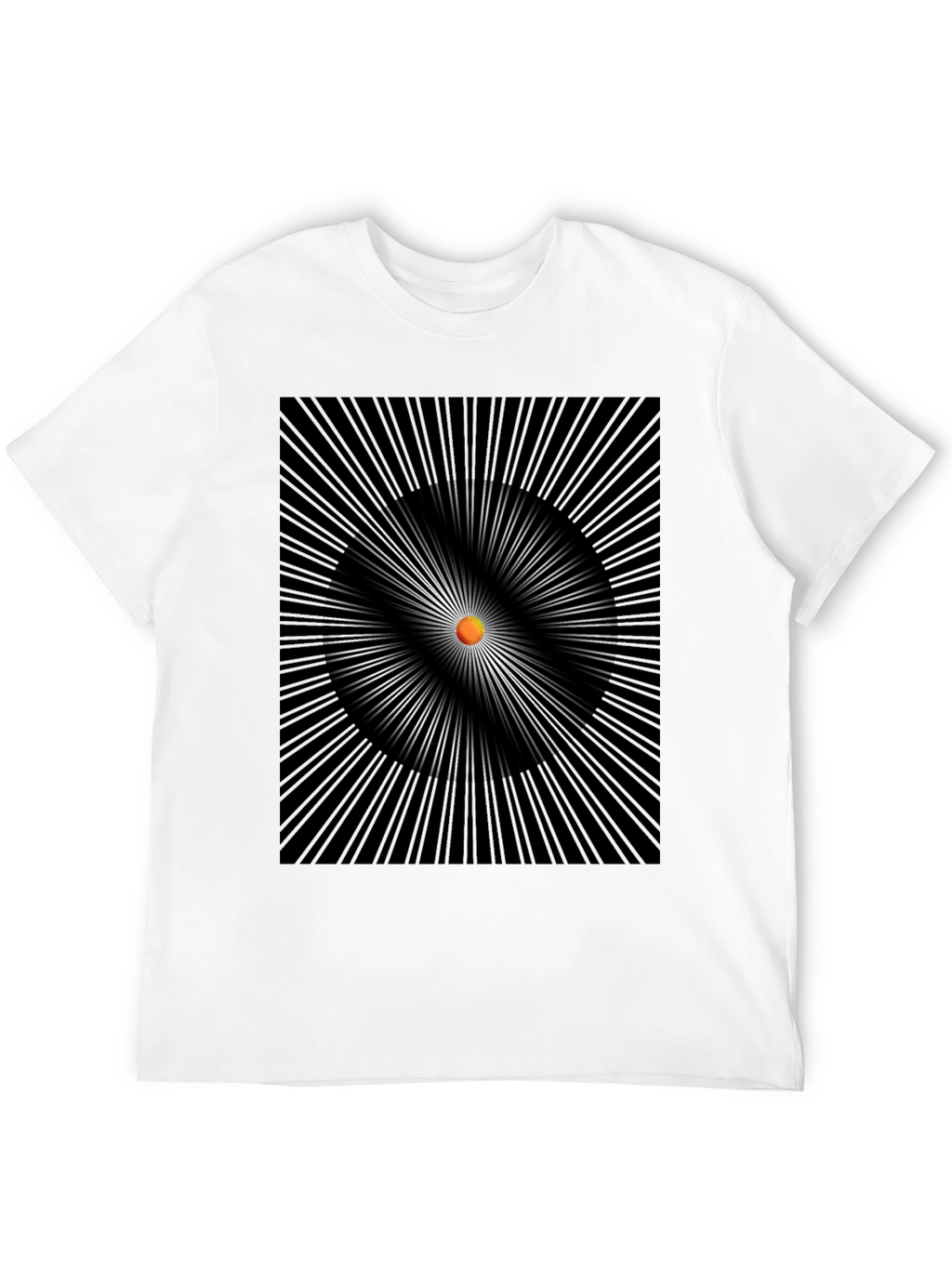 Abstract Circle Graphic Black T-Shirt