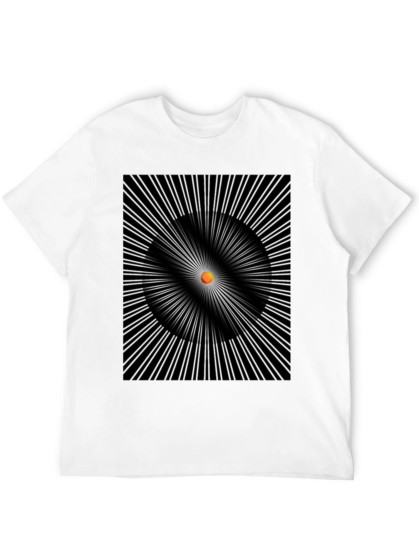 Abstract Circle Graphic Black T-Shirt