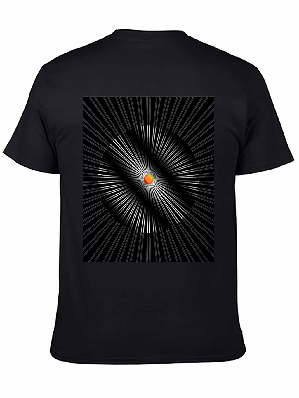 Abstract Circle Graphic Black T-Shirt