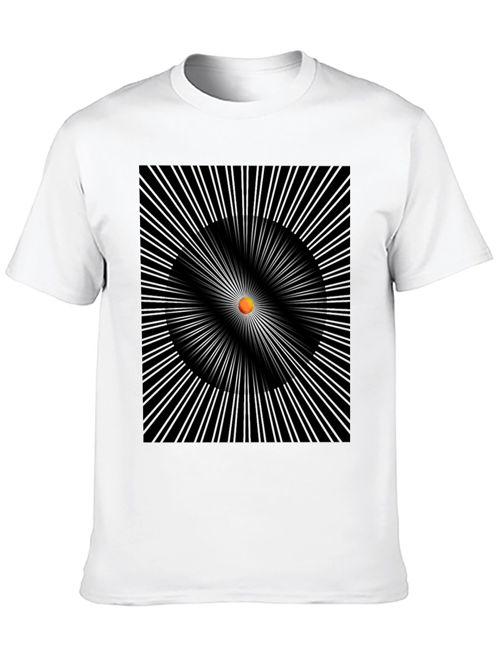 Abstract Circle Graphic Black T-Shirt