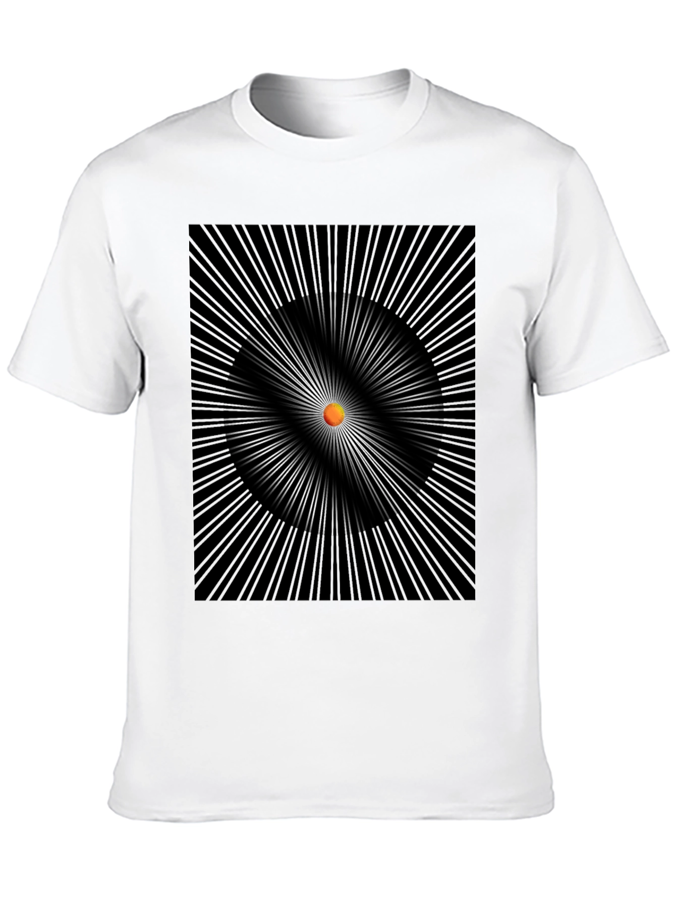 Abstract Circle Graphic Black T-Shirt
