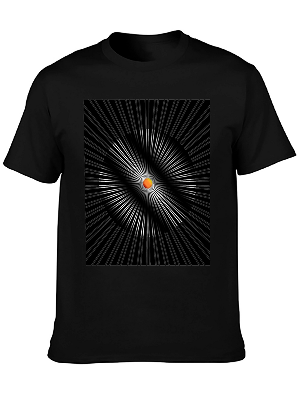 Abstract Circle Graphic Black T-Shirt