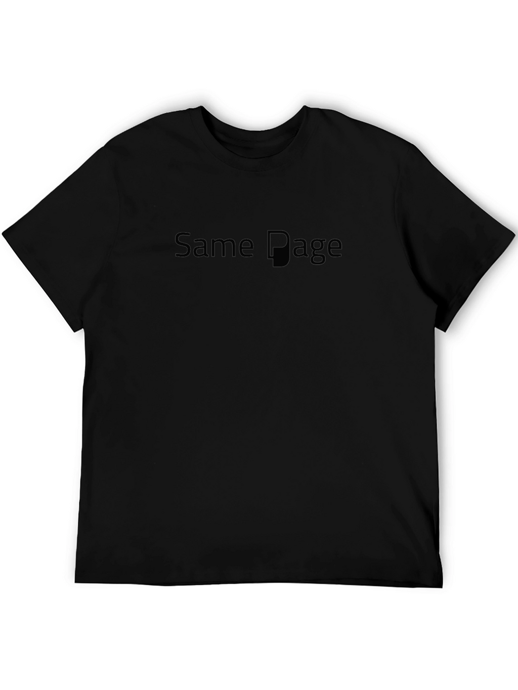 Same Page Black T-Shirt
