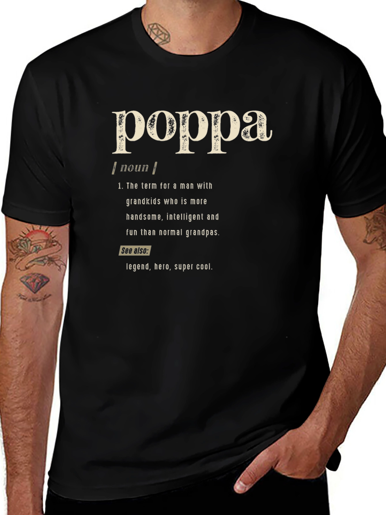 Poppa Definition T-Shirt - Gift for Grandpas