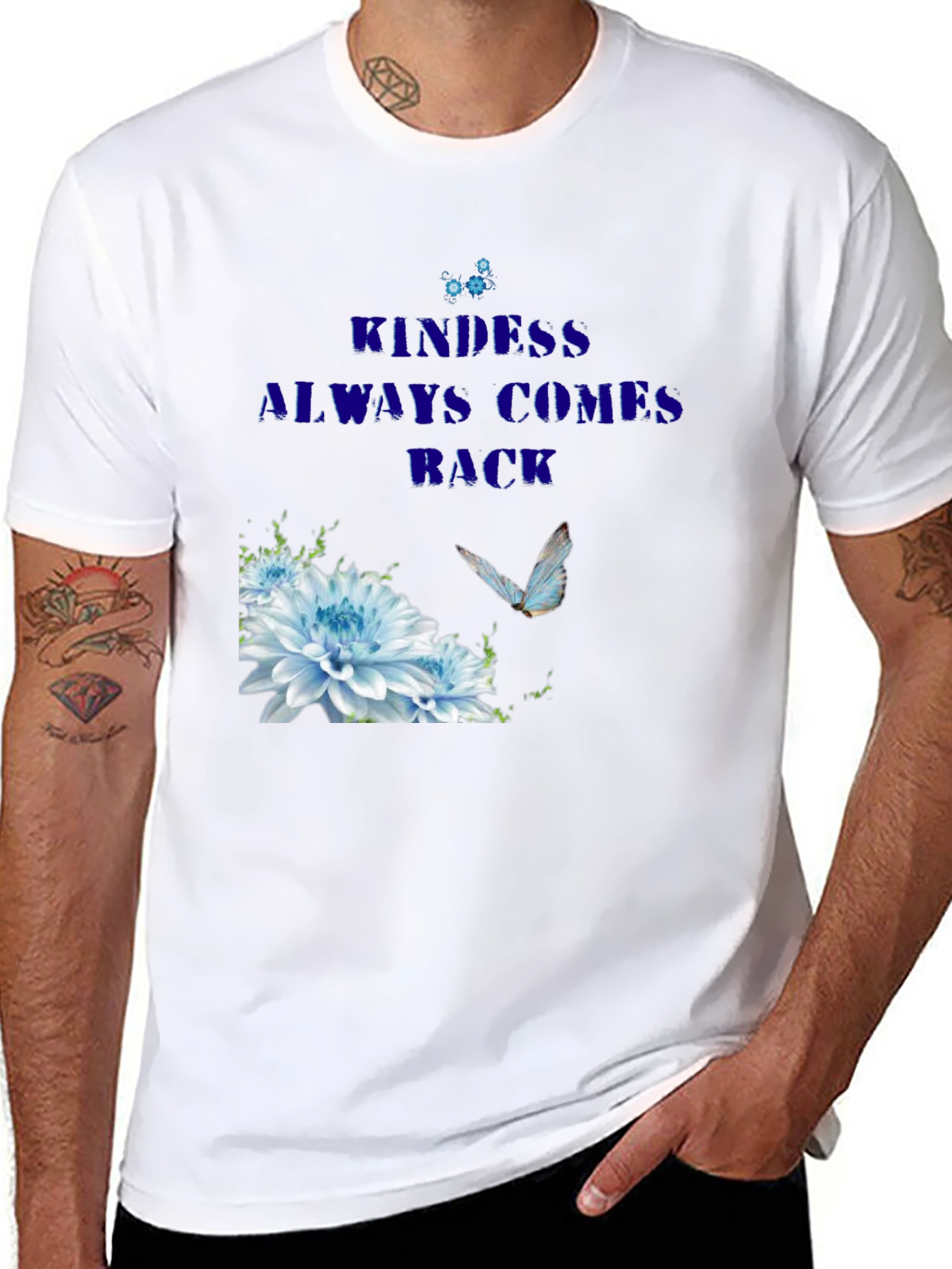 Kindness Always Comes Back Black Tee