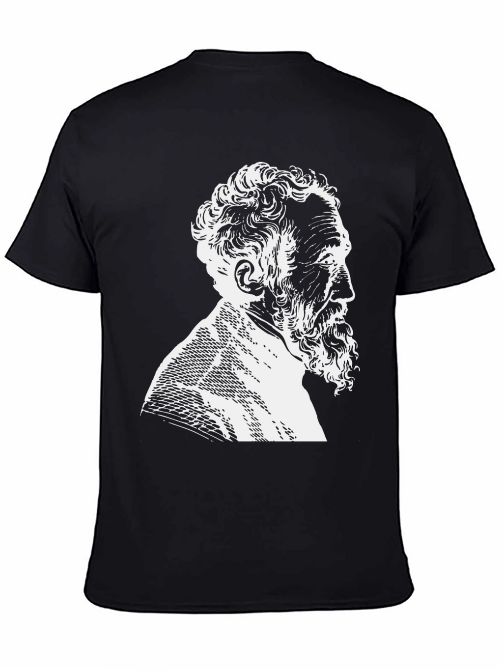 Philosopher Graphic Tee - Black Cotton T-Shirt
