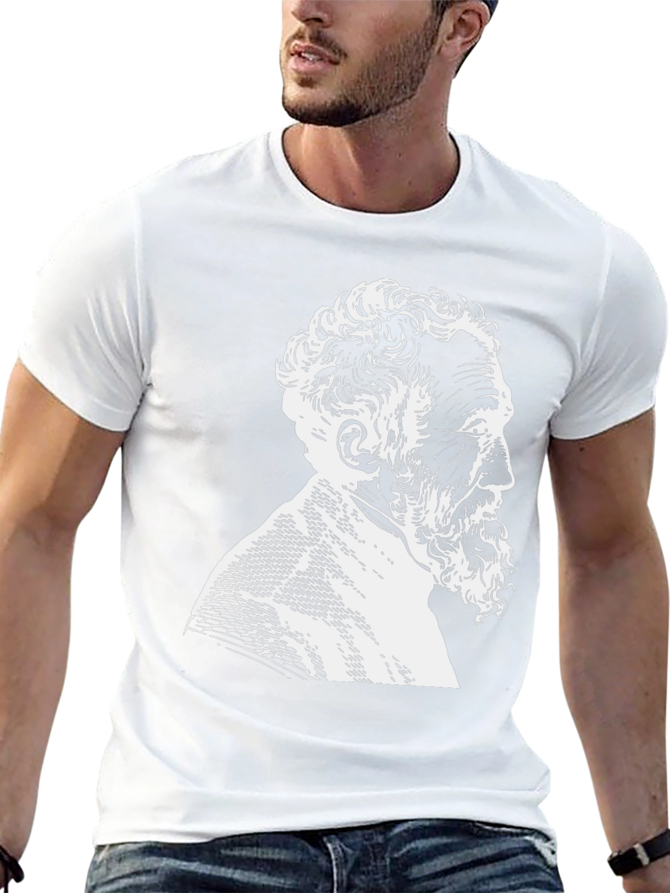 Philosopher Graphic Tee - Black Cotton T-Shirt