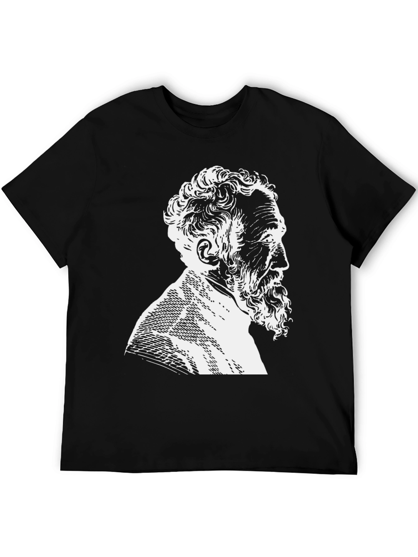 Philosopher Graphic Tee - Black Cotton T-Shirt