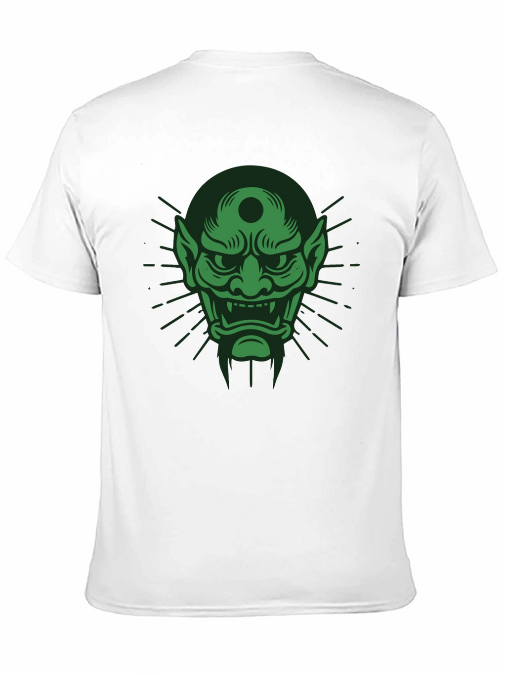 Green Oni Mask Graphic T-Shirt