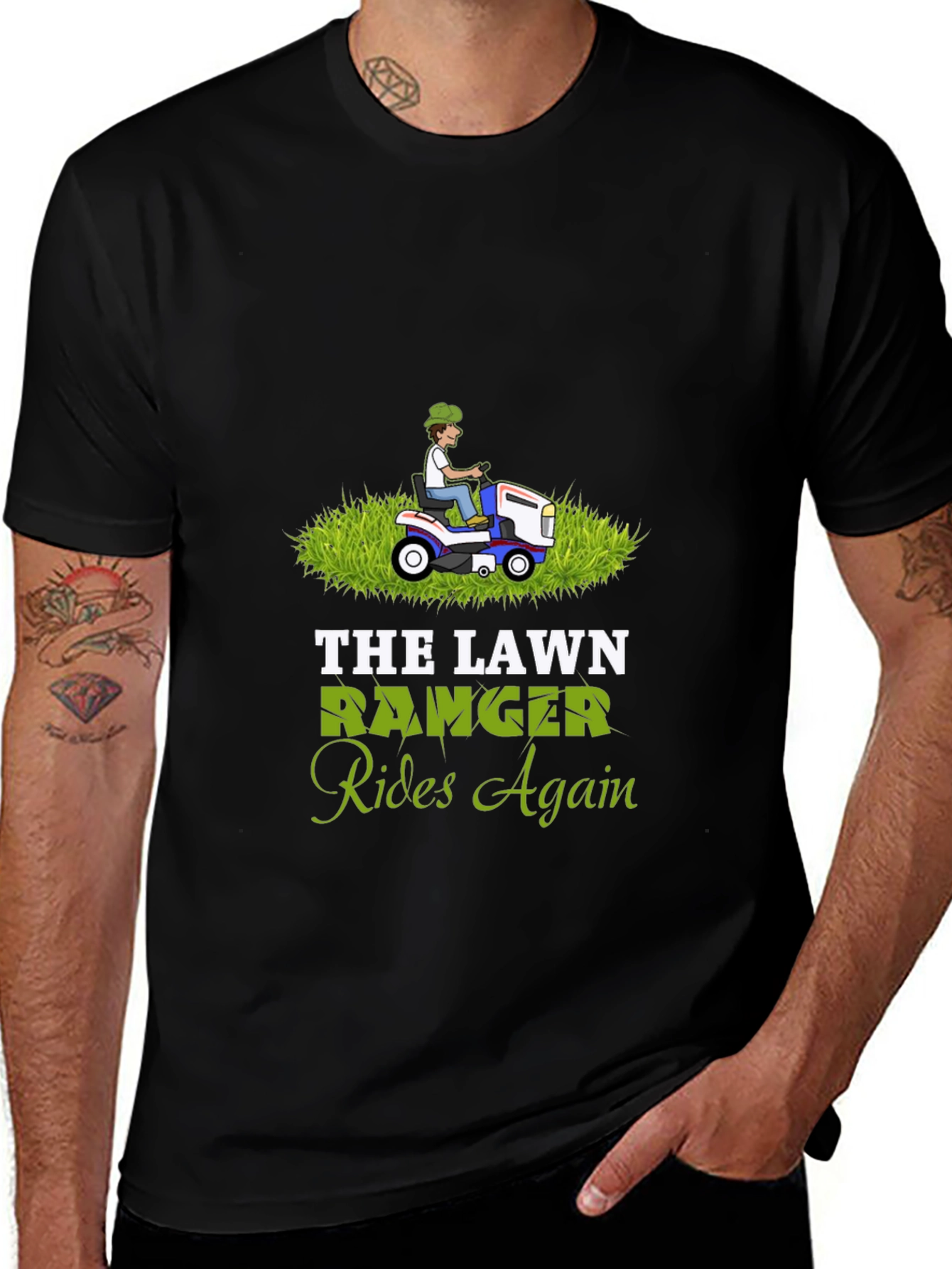 Lawn Ranger Rides Again Graphic T-Shirt