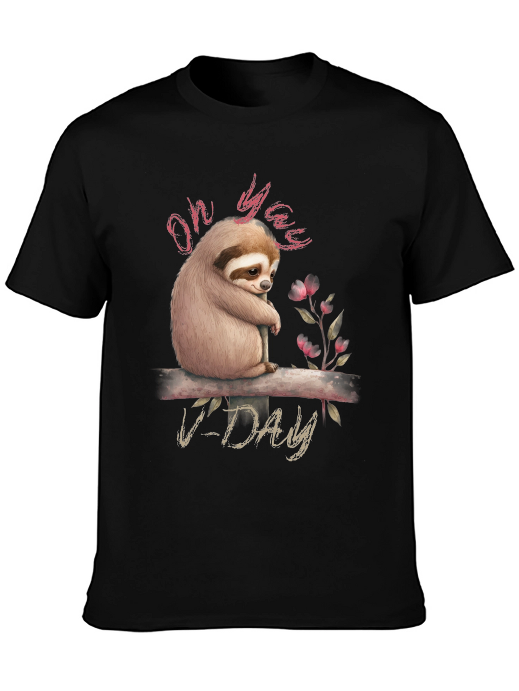 Oh Yaas V-Day Sloth Graphic Tee