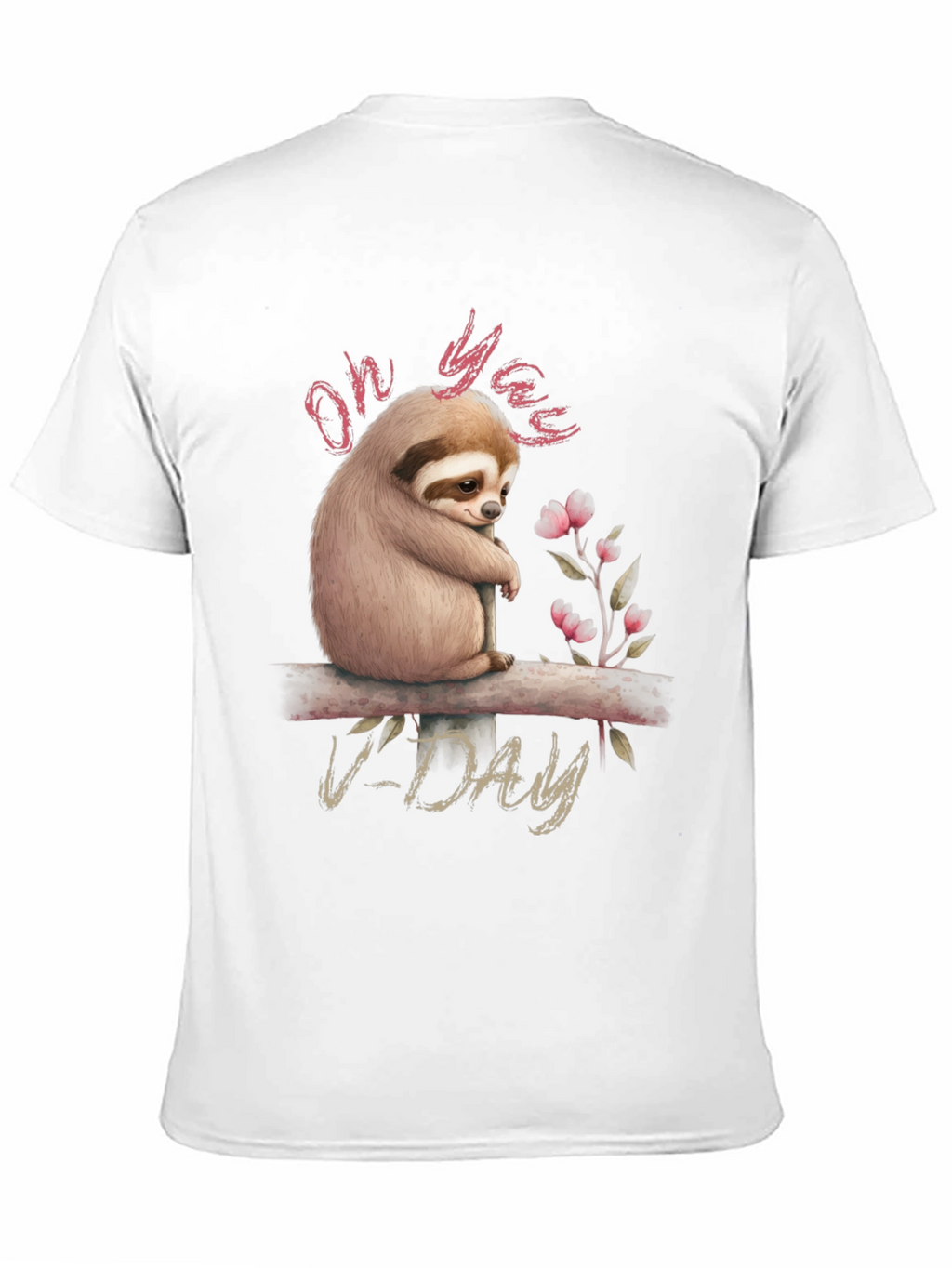 Oh Yaas V-Day Sloth Graphic Tee