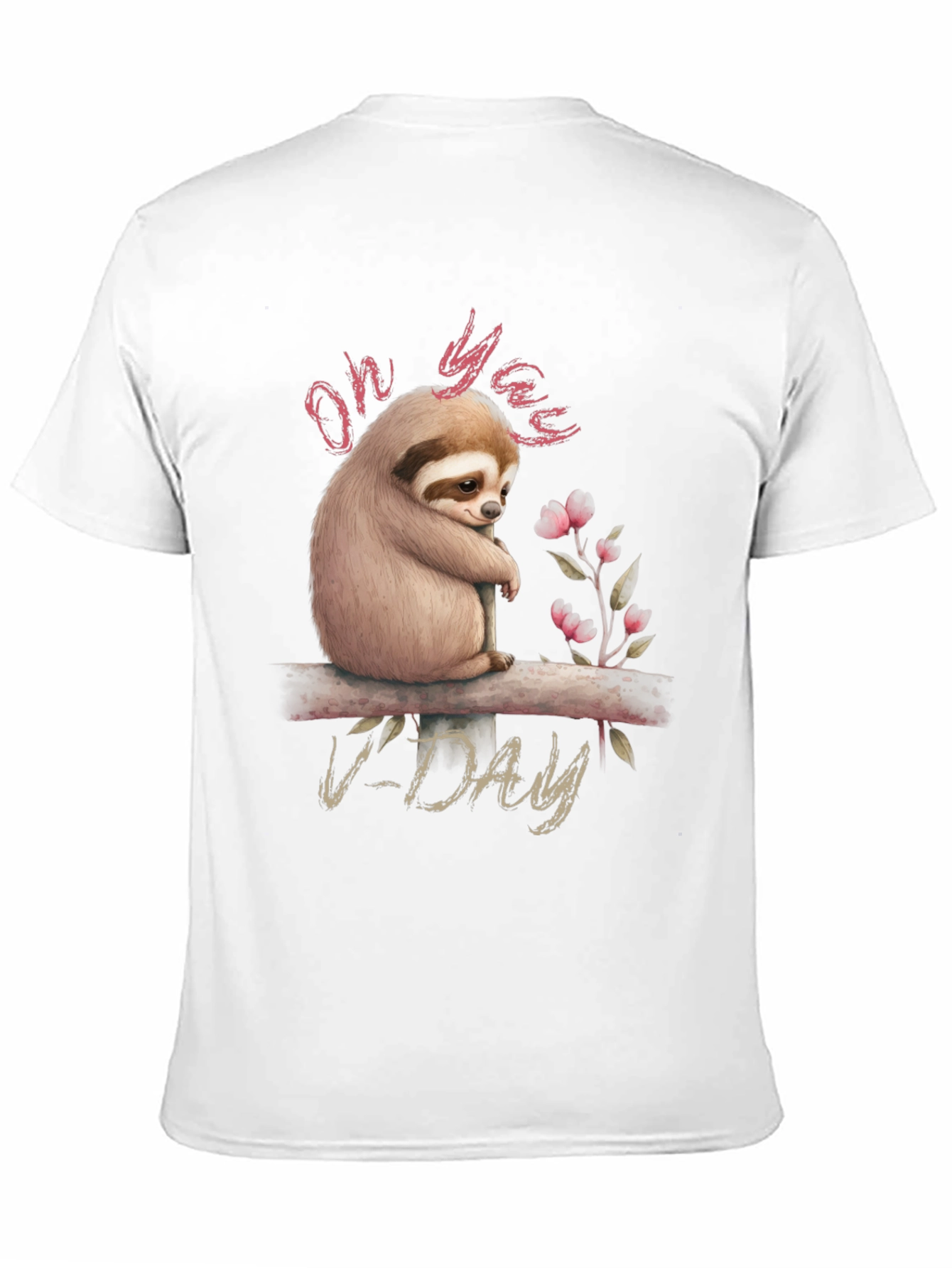 Oh Yaas V-Day Sloth Graphic Tee