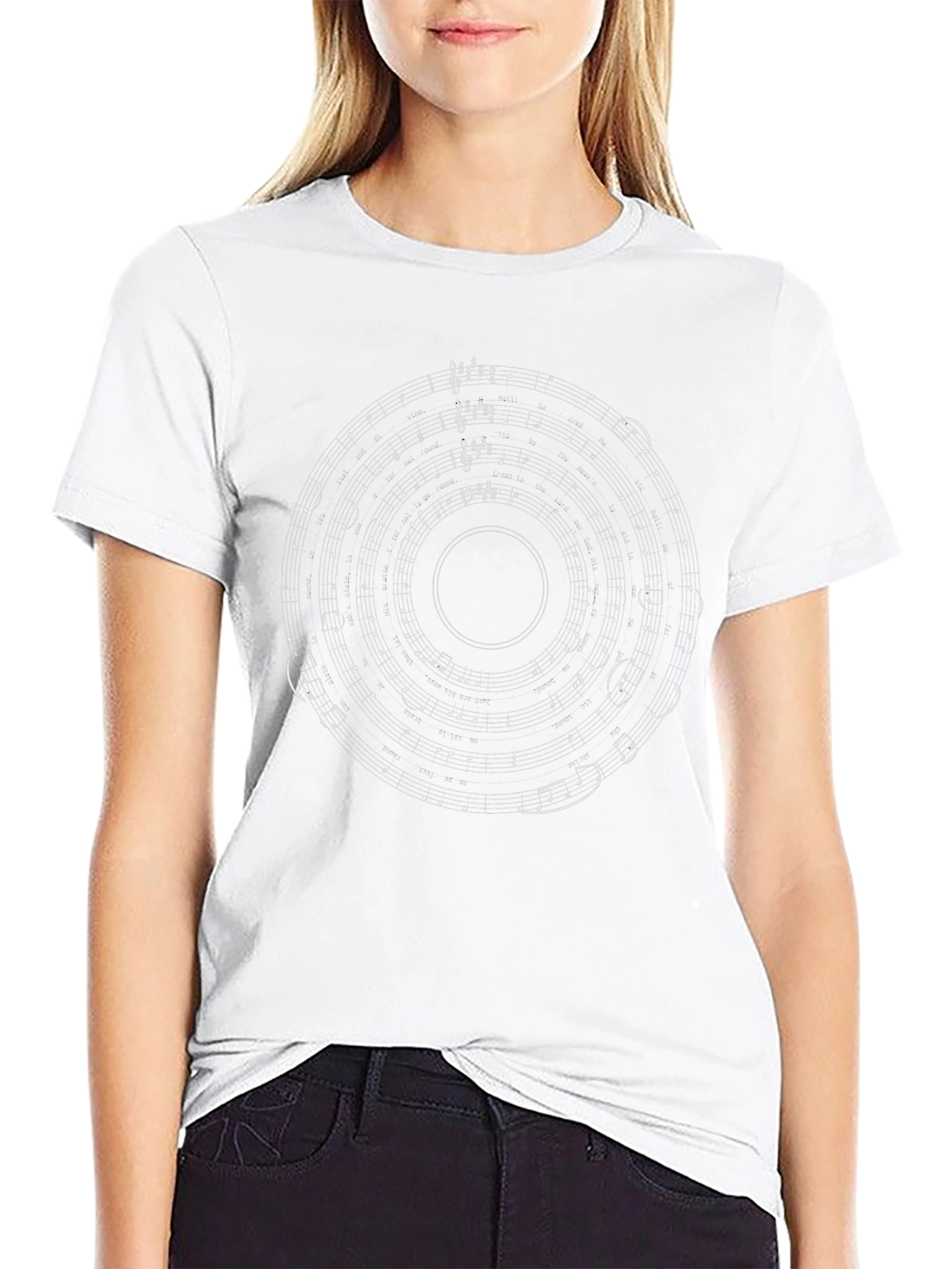 Musical Notes Black T-Shirt