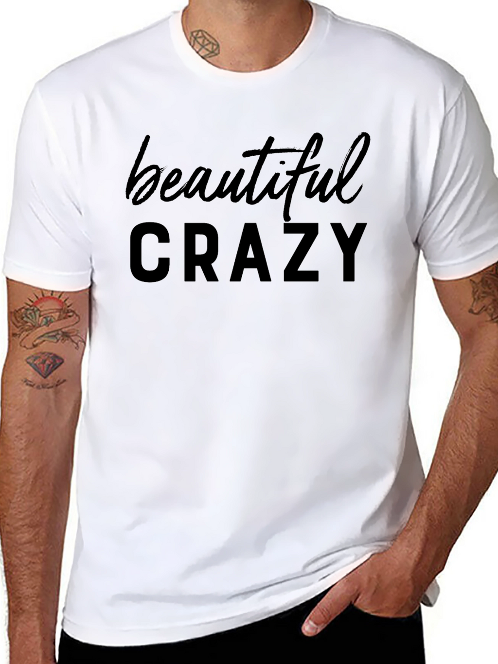Beautiful Crazy Graphic T-Shirt - Soft Cotton Blend