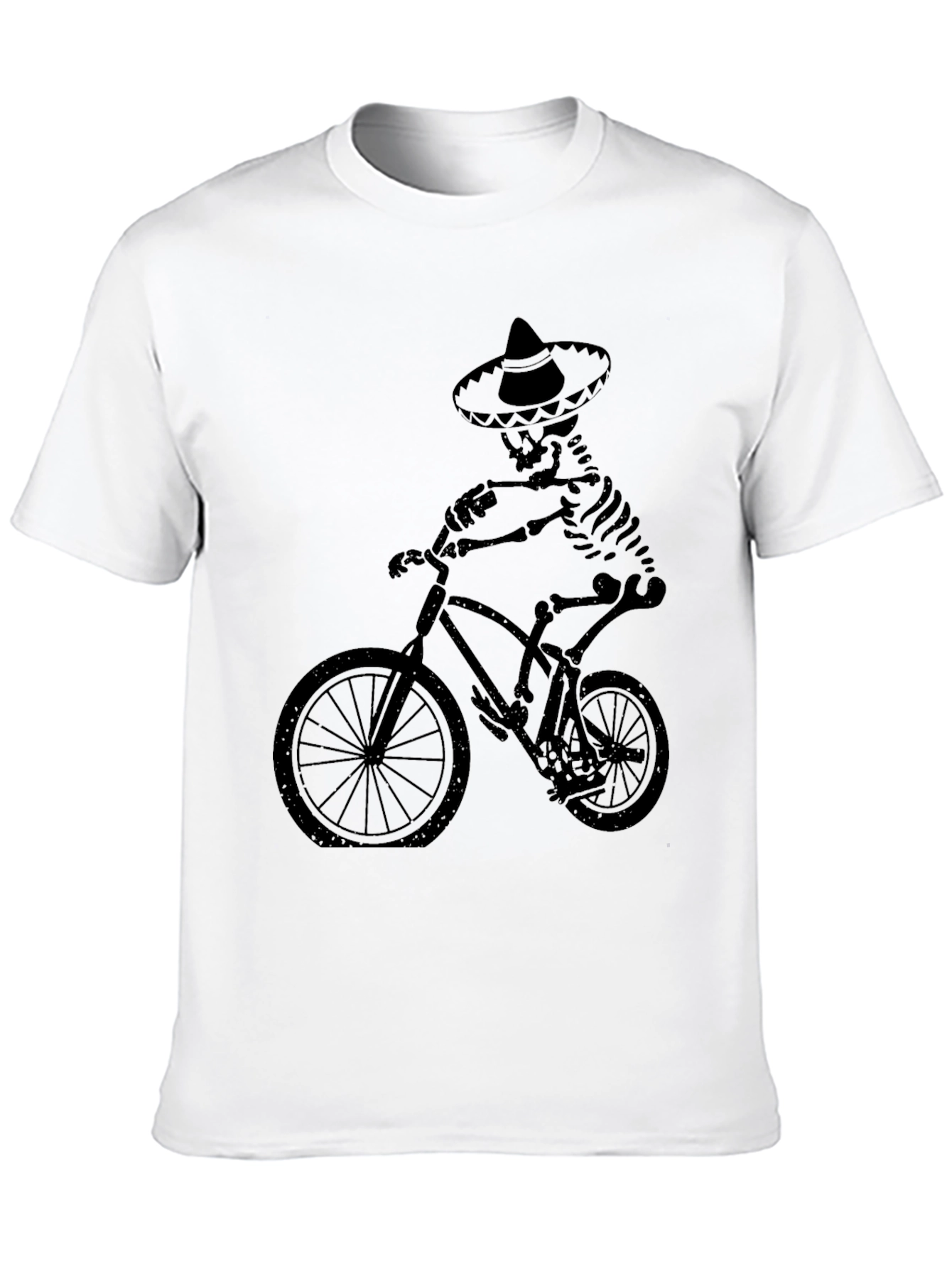 Skeleton Biker Tee - Dia de los Muertos Style