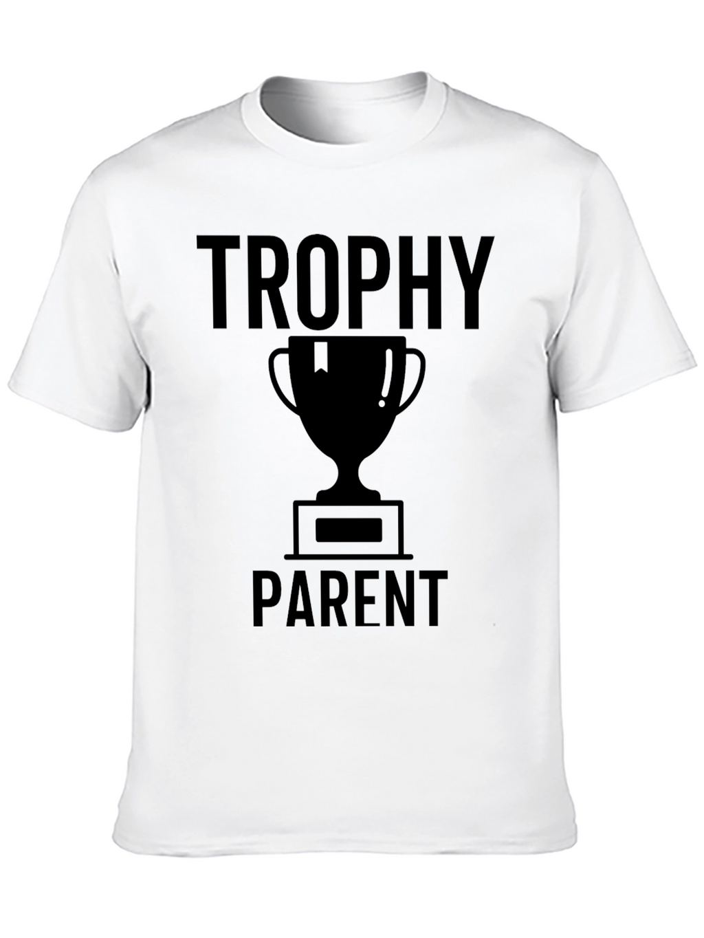 Trophy Parent Graphic T-Shirt - Black Crew Neck Tee