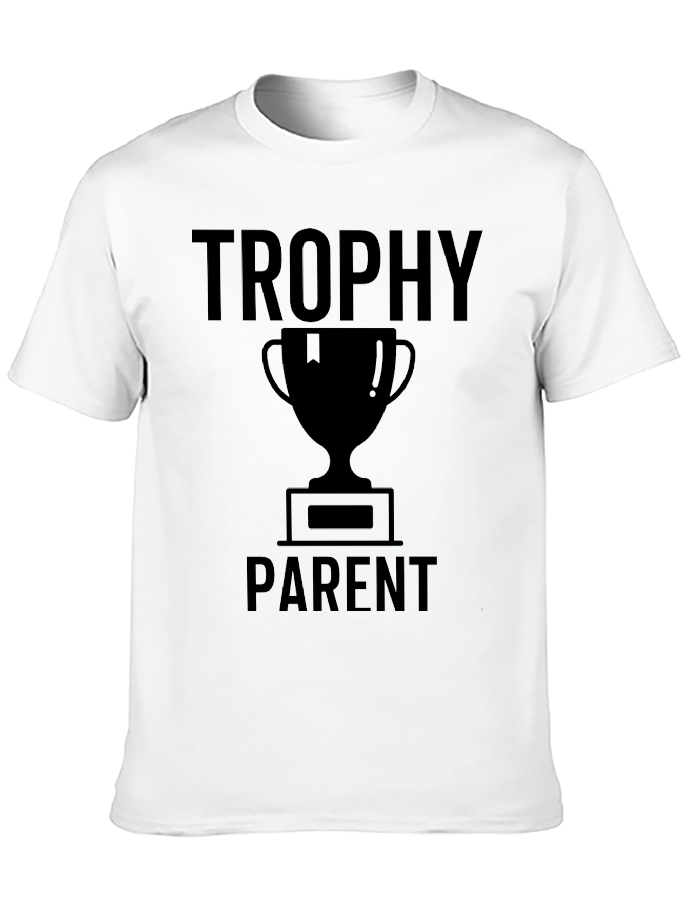 Trophy Parent Graphic T-Shirt - Black Crew Neck Tee