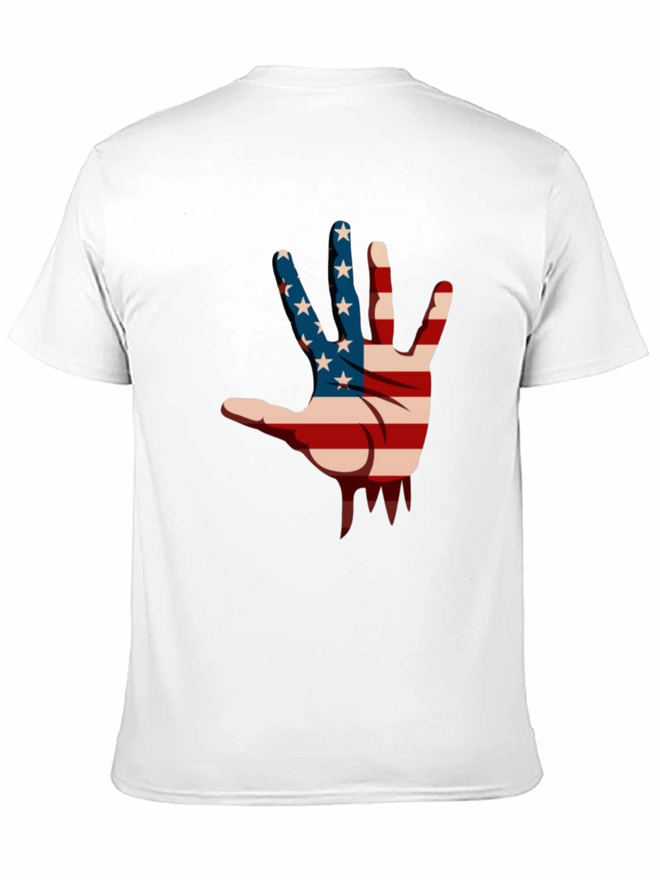 American Flag Hand Graphic Black T-Shirt