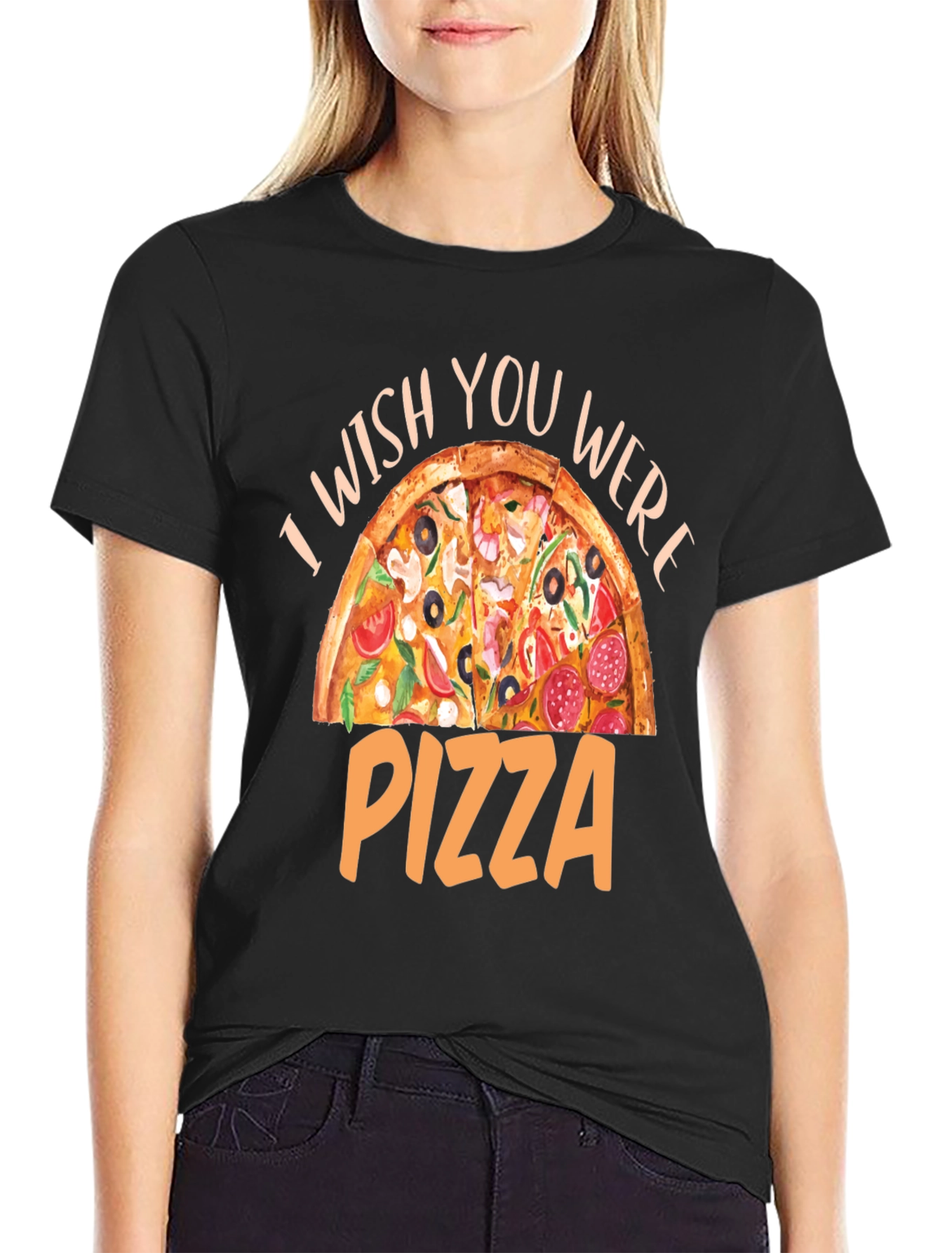 I Wish You Were Pizza T-Shirt - Funny Foodie Tee