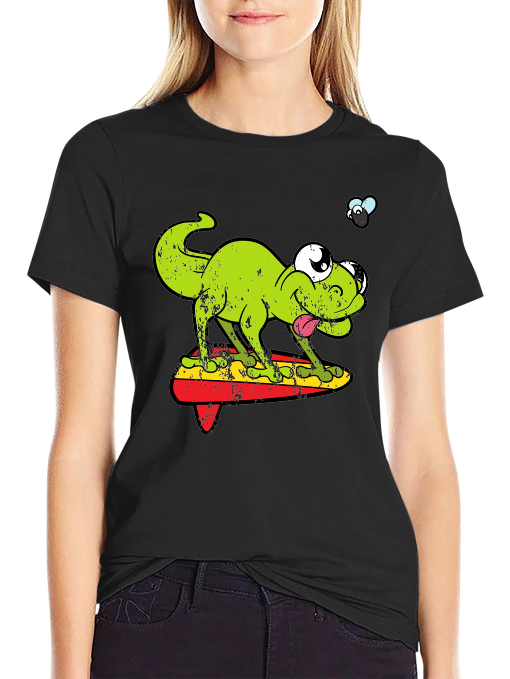 Funny Retro Lizard Surfboard T-Shirt