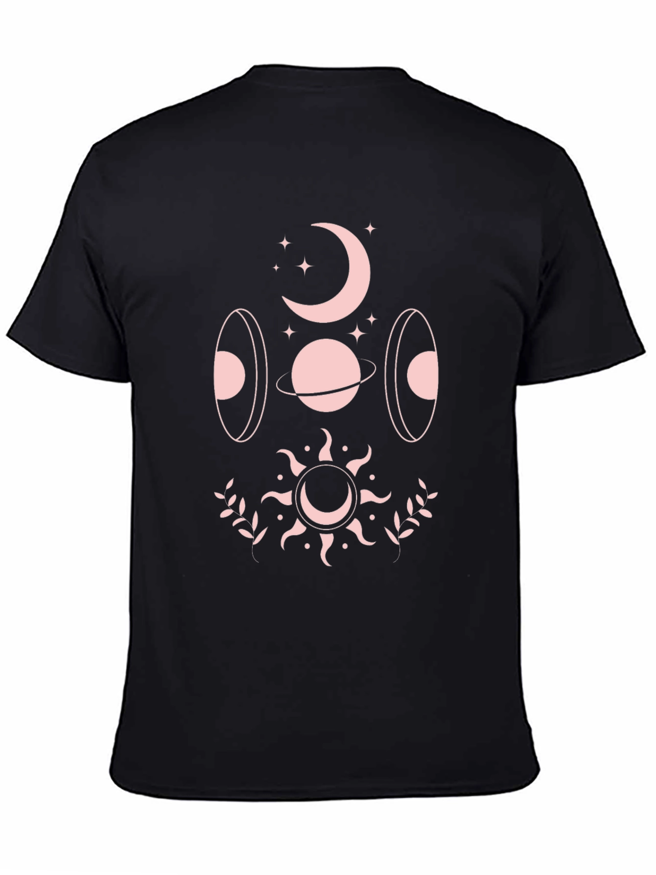 Celestial Graphic T-Shirt - Black Cotton Blend