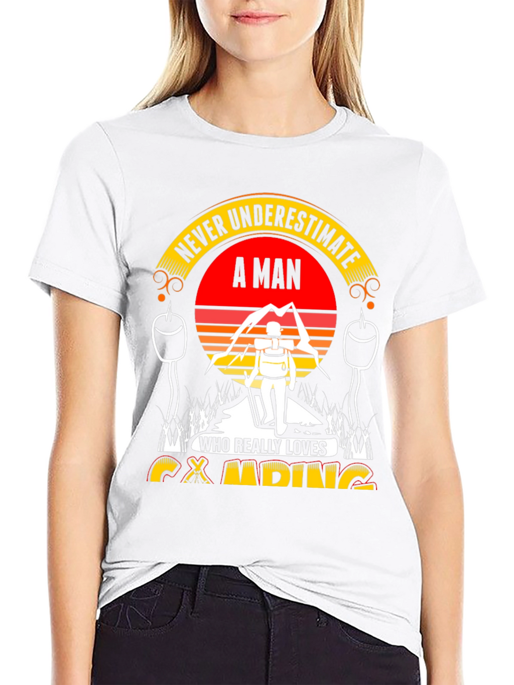 Camping Lover Tee: Never Underestimate A Man!