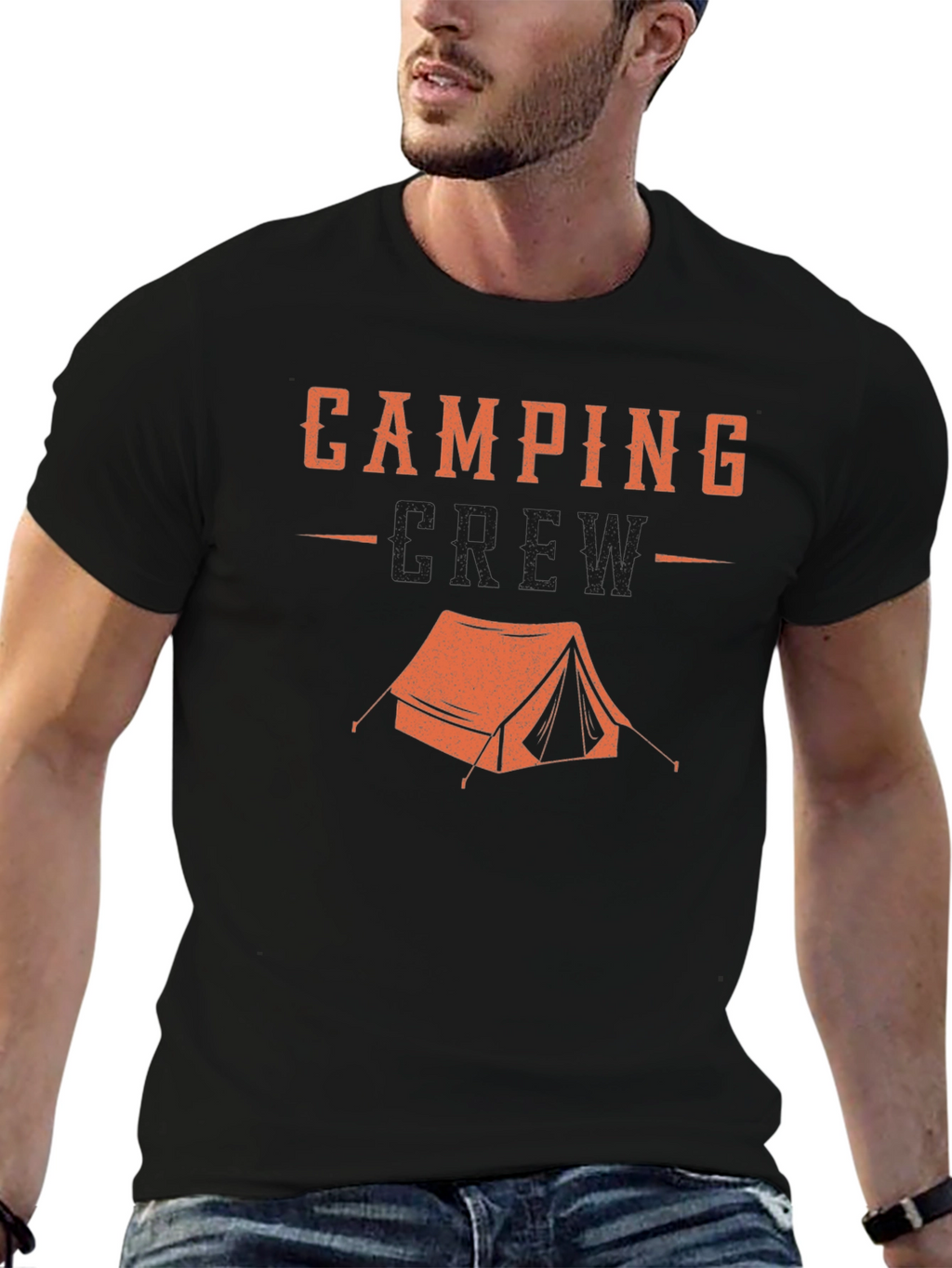 Camping Crew Black T-Shirt