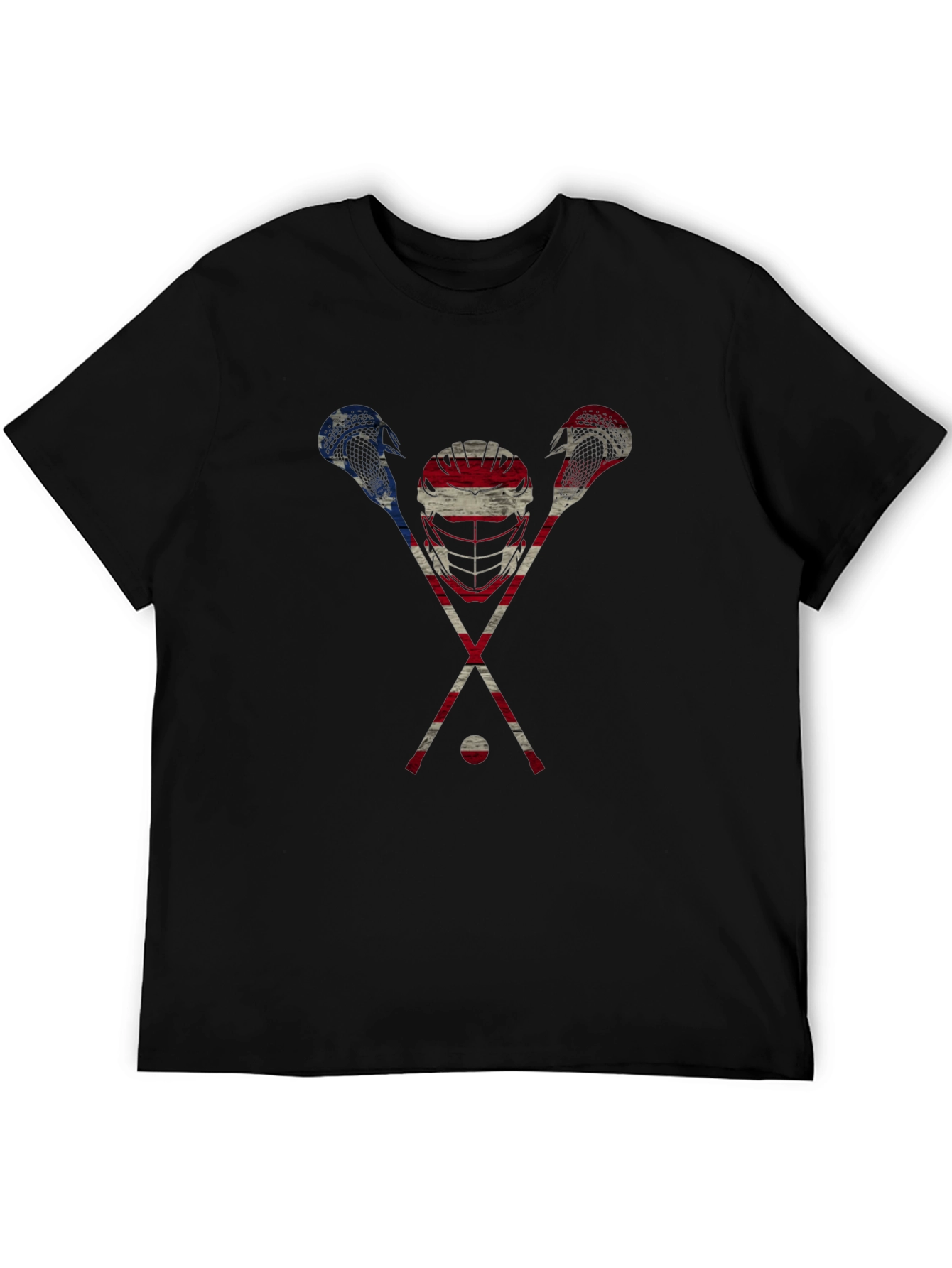 Patriotic Lacrosse Graphic T-Shirt