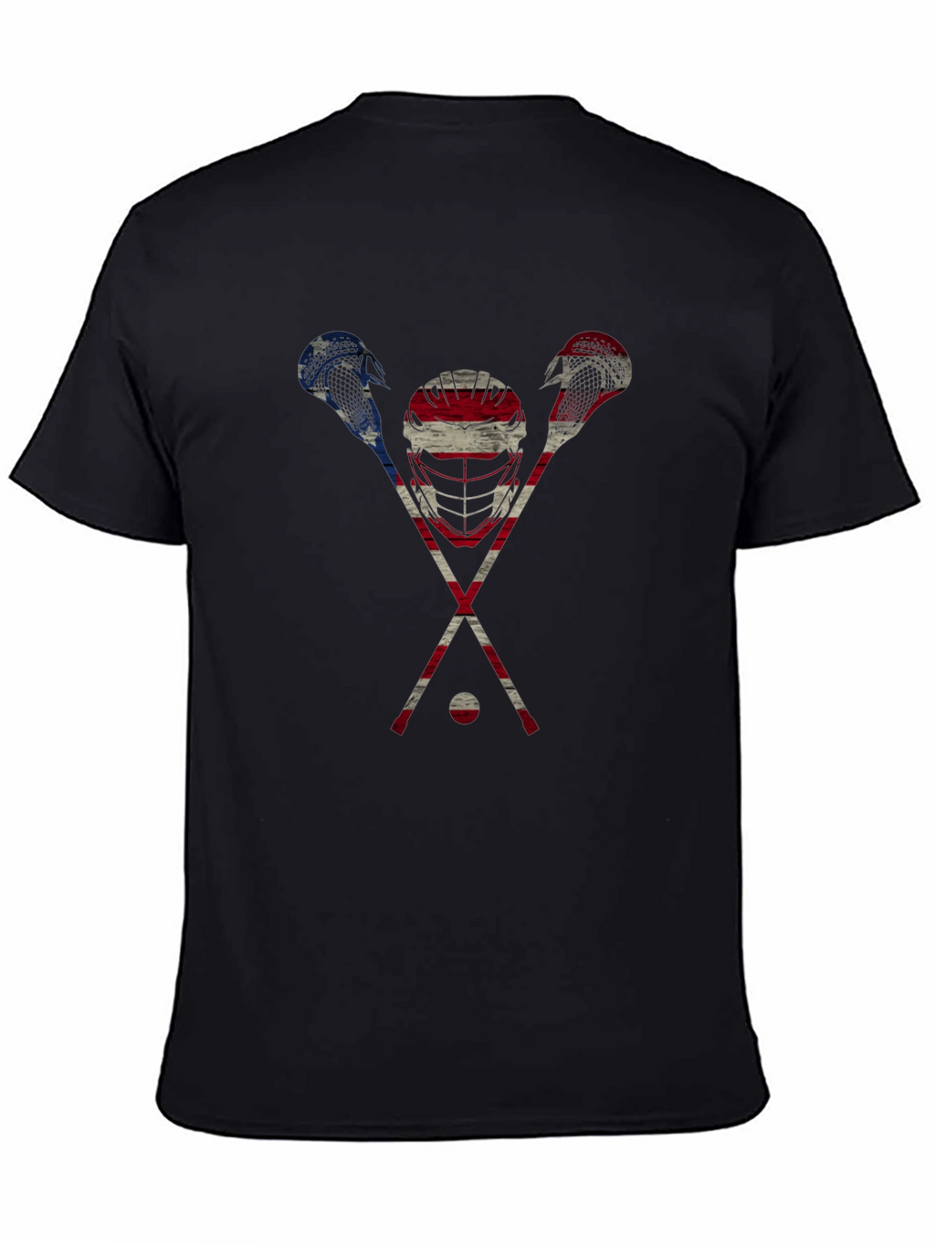 Patriotic Lacrosse Graphic T-Shirt