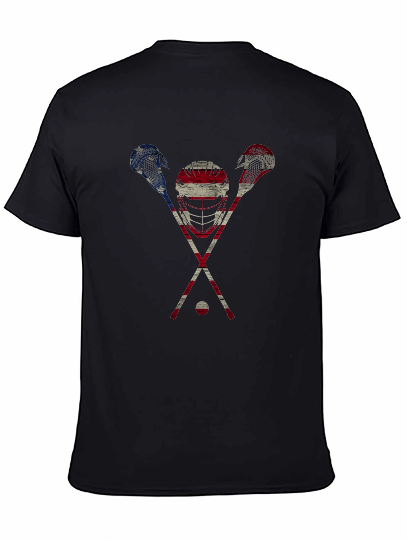 Patriotic Lacrosse Graphic T-Shirt