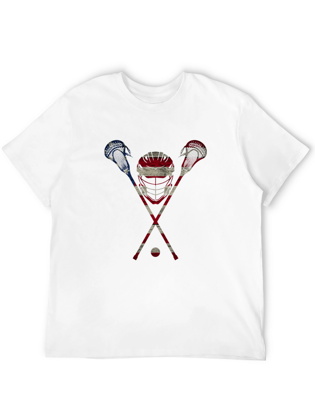 Patriotic Lacrosse Graphic T-Shirt