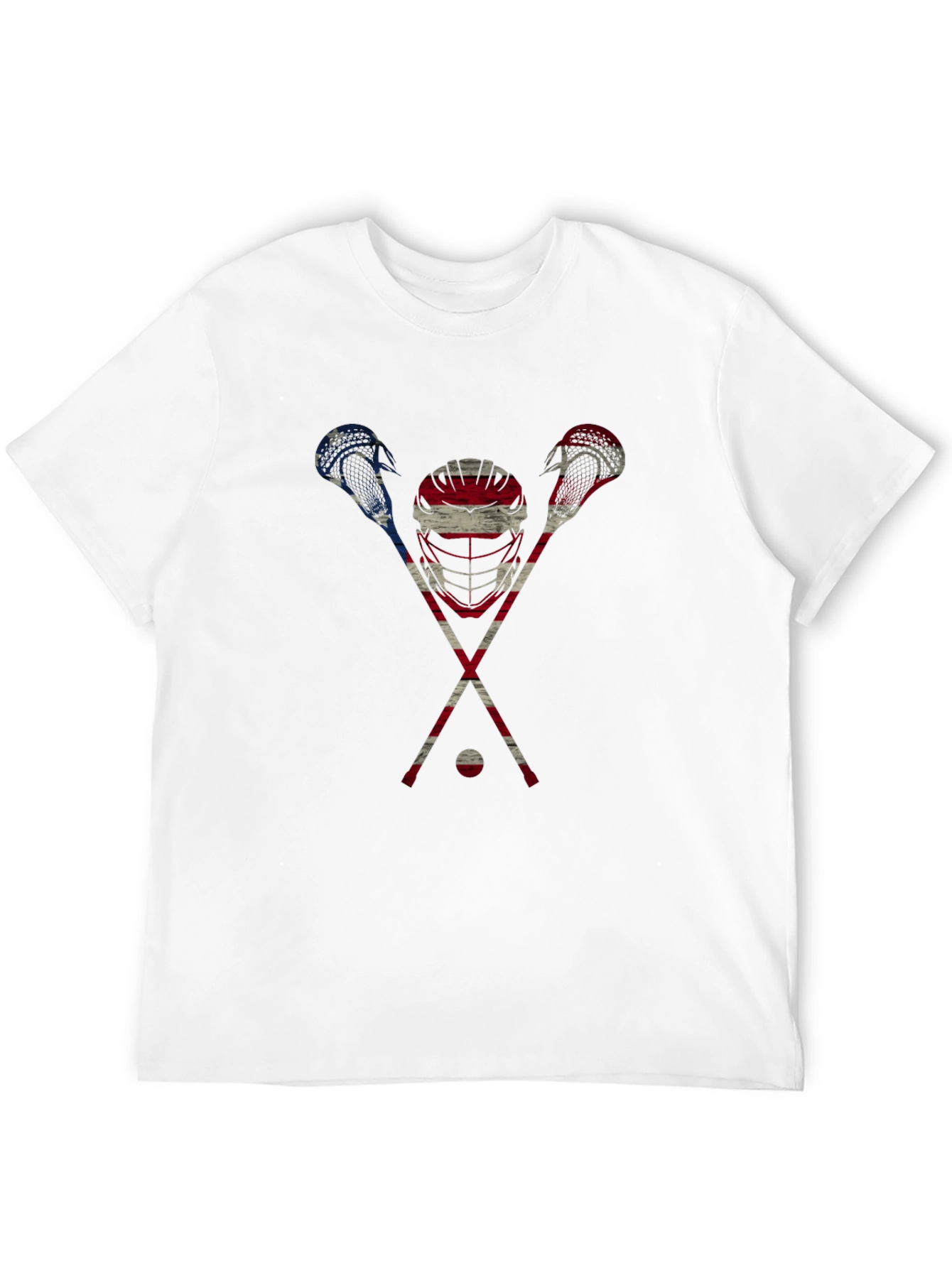 Patriotic Lacrosse Graphic T-Shirt