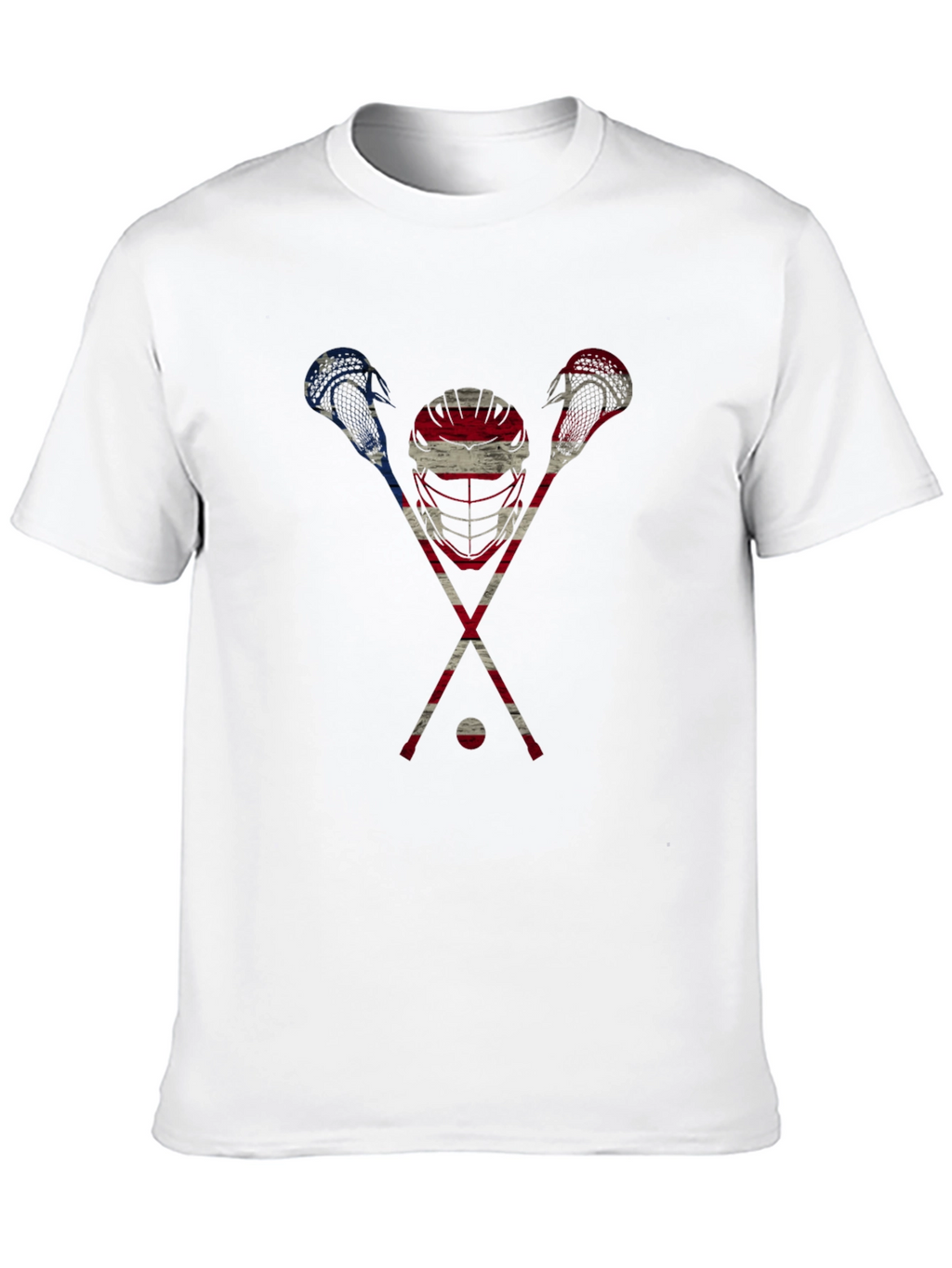 Patriotic Lacrosse Graphic T-Shirt