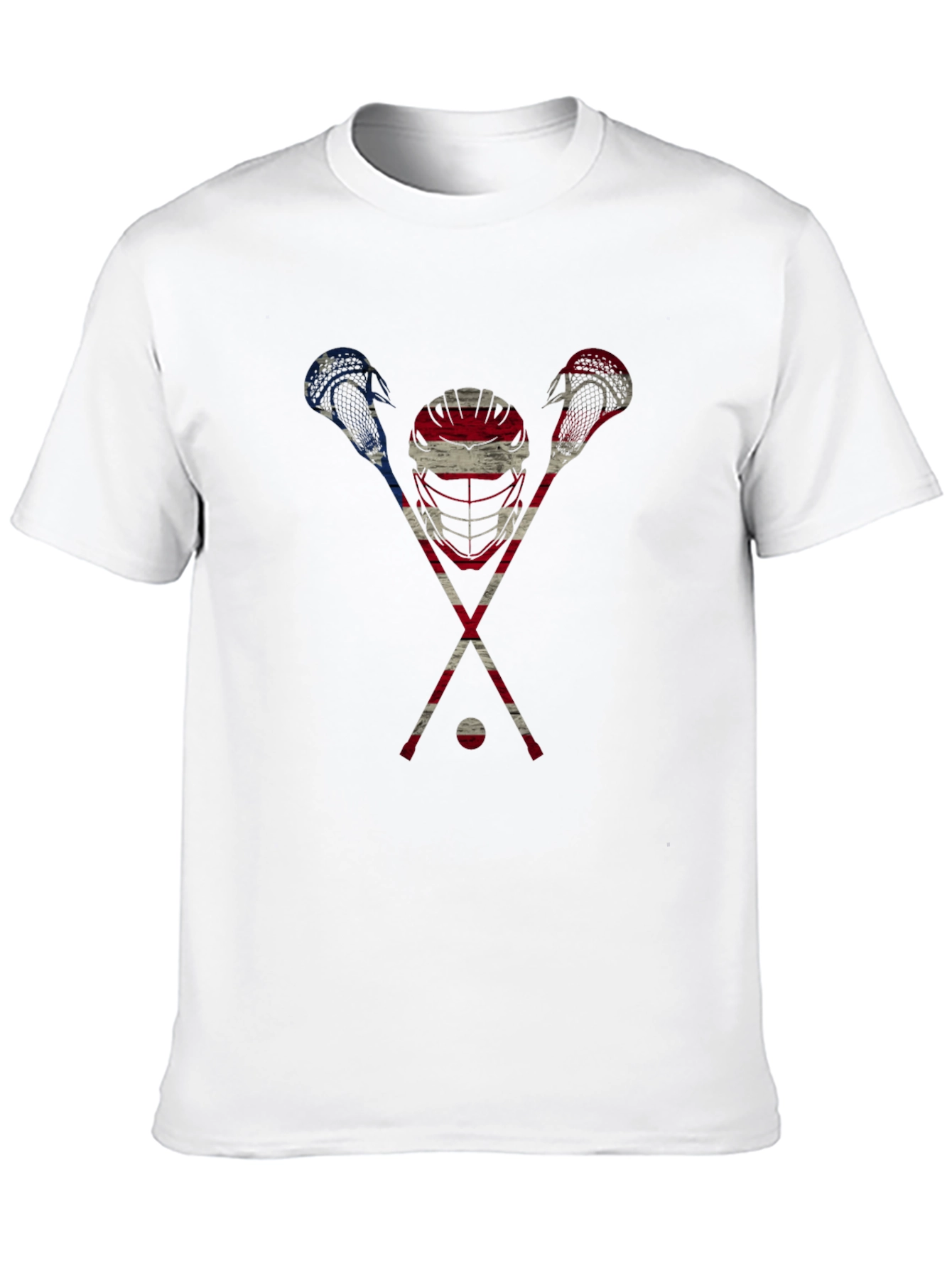Patriotic Lacrosse Graphic T-Shirt