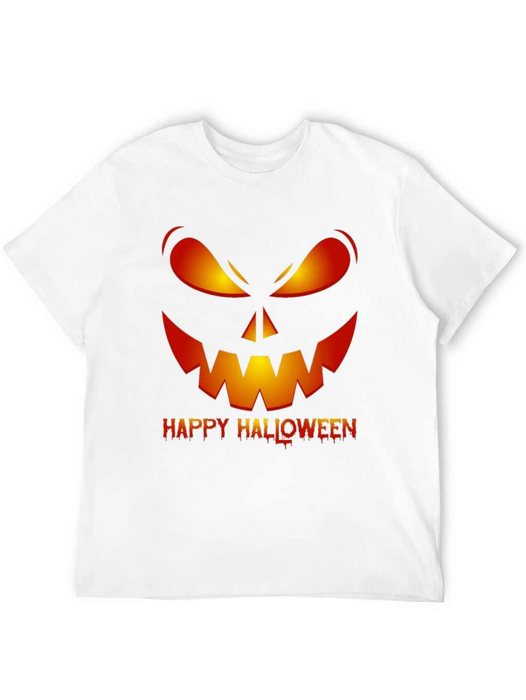 Happy Halloween Pumpkin Face Graphic T-Shirt