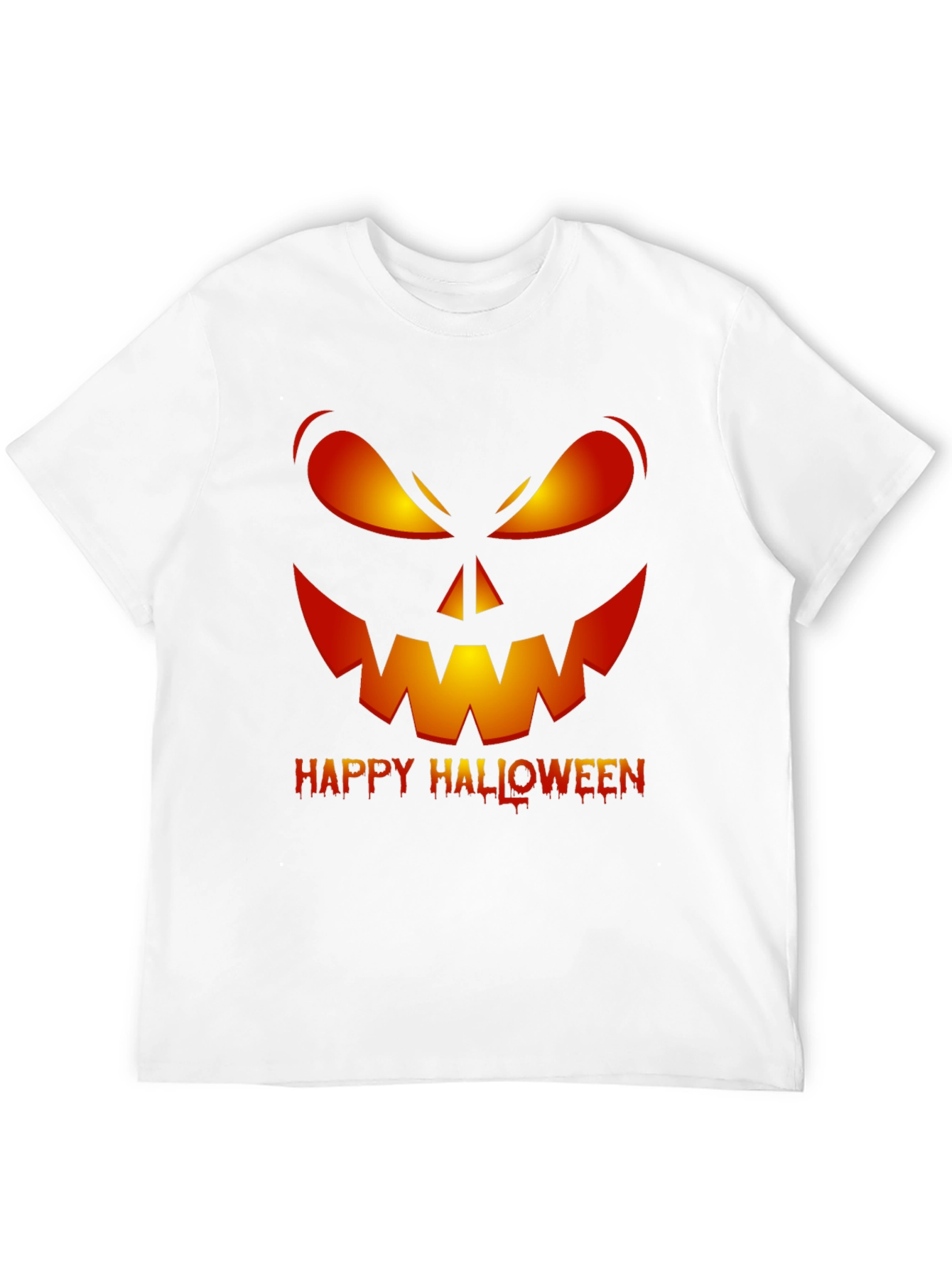 Happy Halloween Pumpkin Face Graphic T-Shirt