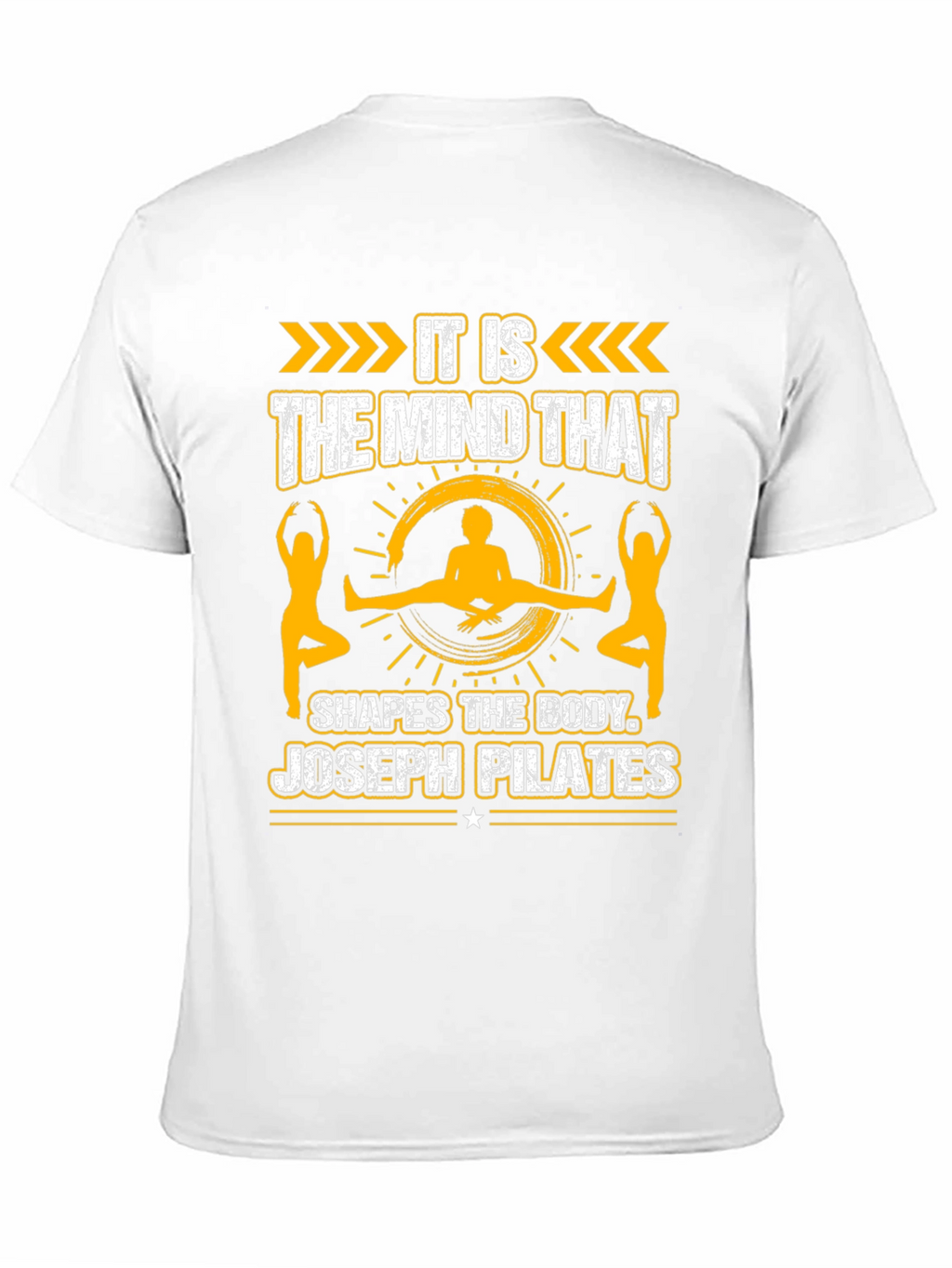 Pilates Mind Shapes Body Black Graphic Tee