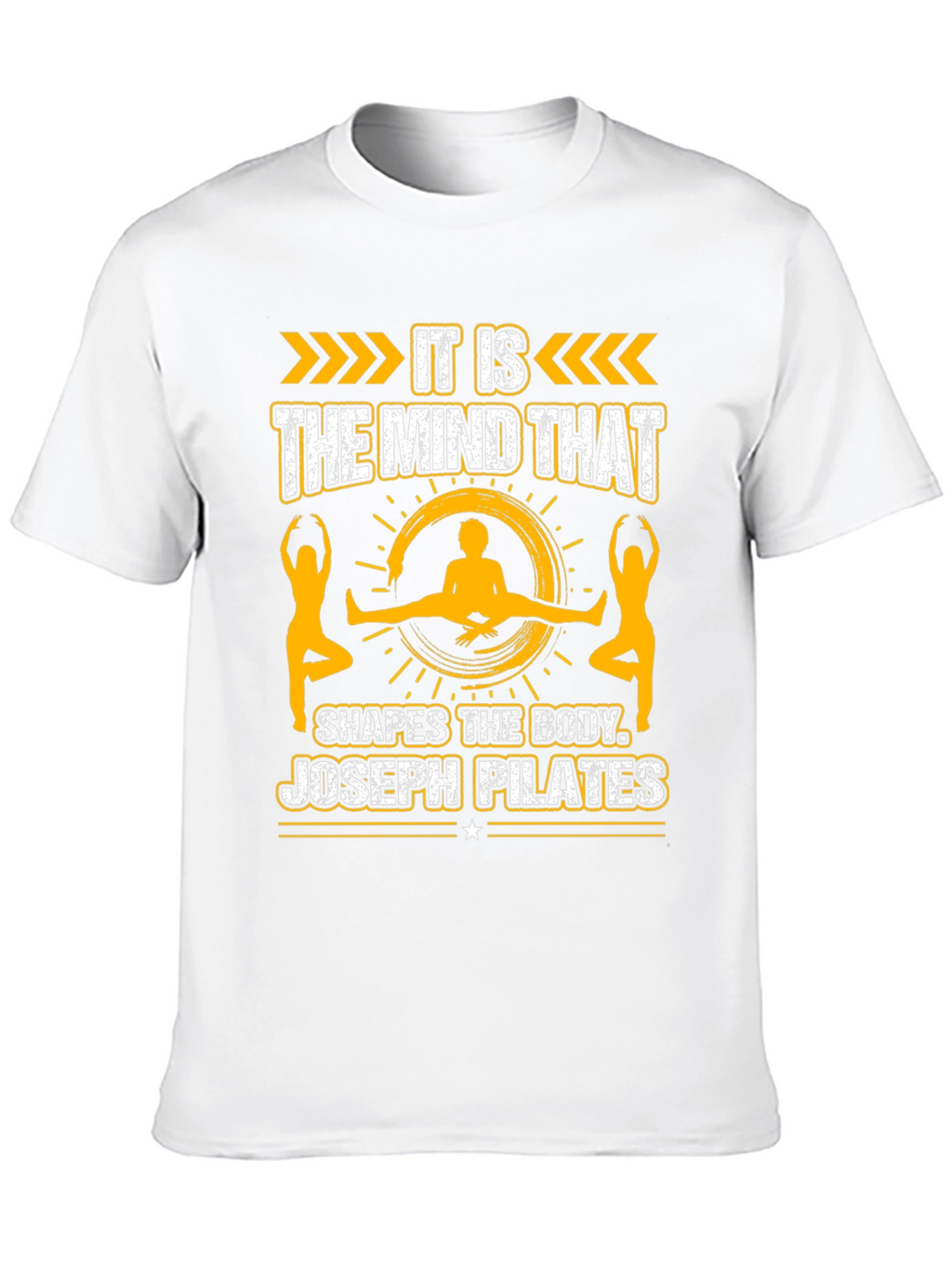 Pilates Mind Shapes Body Black Graphic Tee