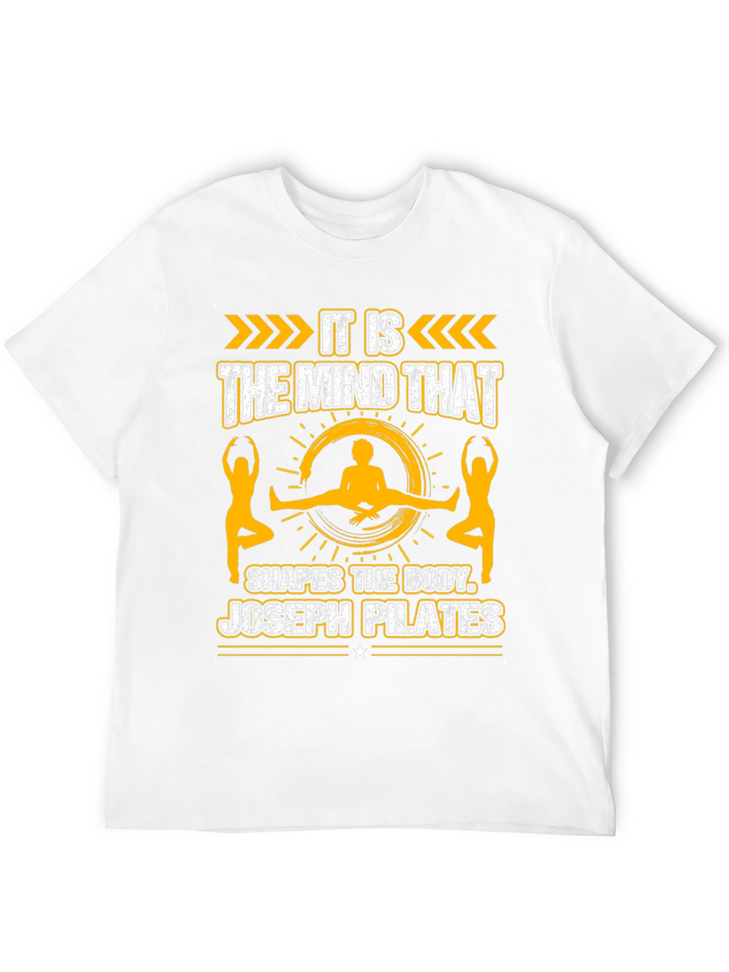 Pilates Mind Shapes Body Black Graphic Tee