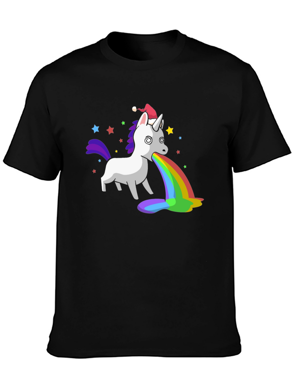 Unicorn Puking Rainbow Funny Graphic Tee