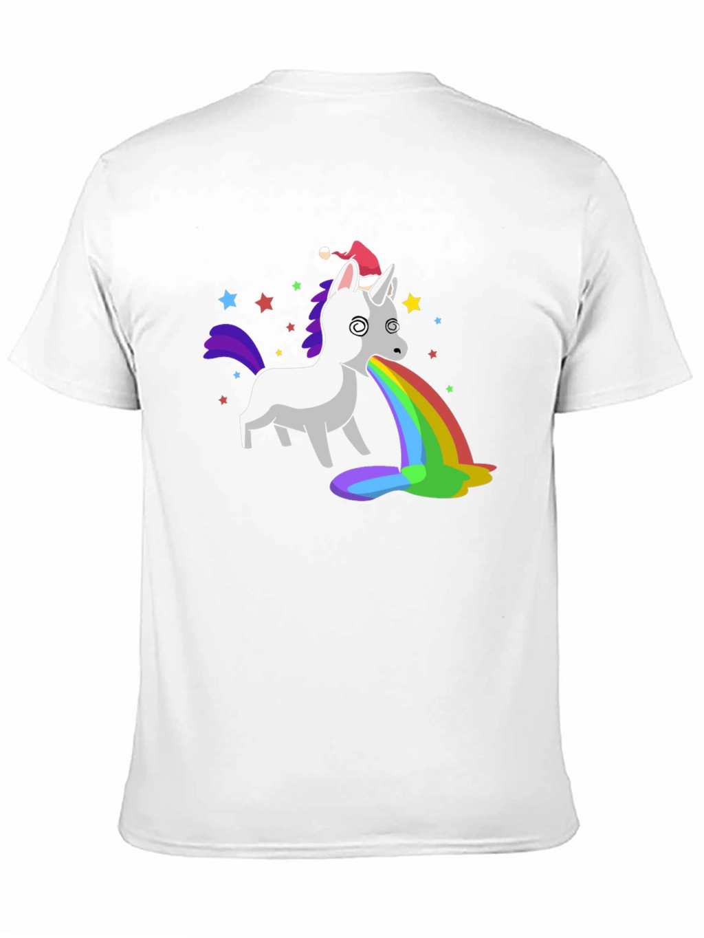 Unicorn Puking Rainbow Funny Graphic Tee