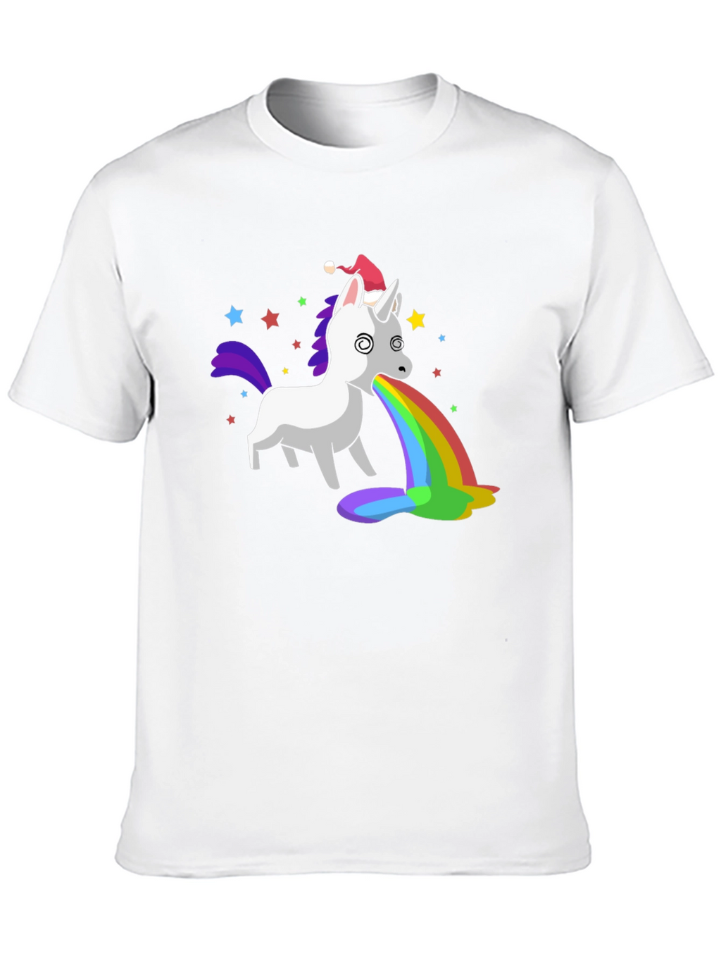 Unicorn Puking Rainbow Funny Graphic Tee