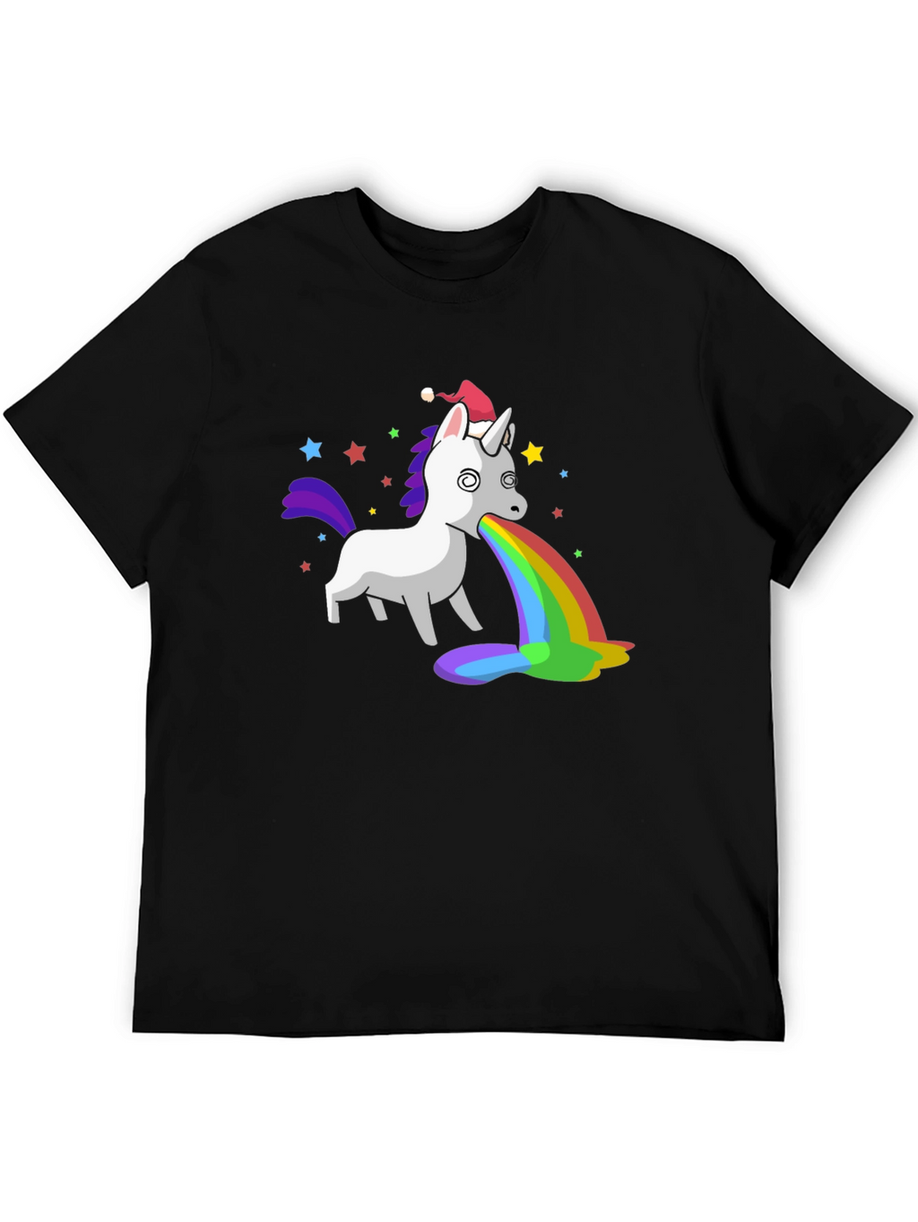 Unicorn Puking Rainbow Funny Graphic Tee