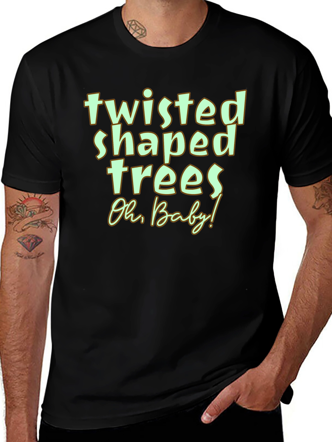 Twisted Shaped Trees Graphic Tee