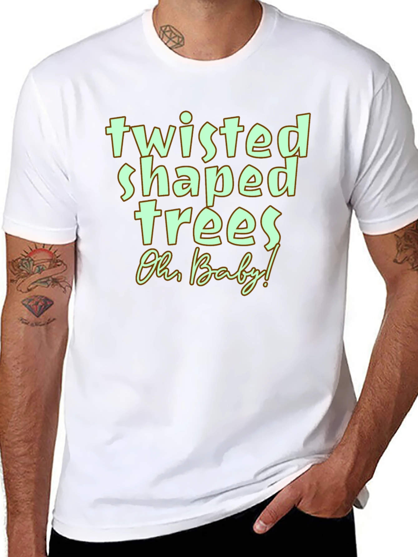 Twisted Shaped Trees Graphic Tee