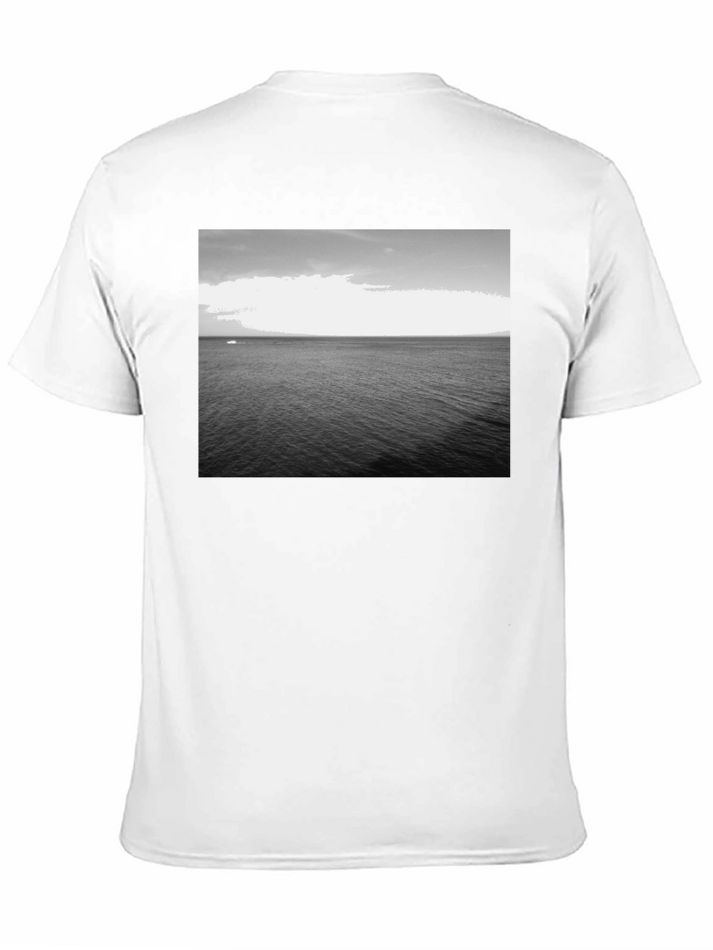 Monochrome Ocean Graphic Tee - Classic Black